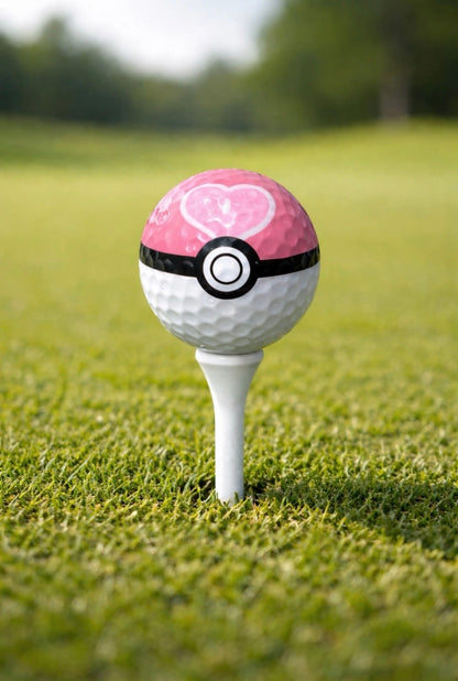 Pokemon Love Ball Golf Balls Set (3) – Premium Novelty Golf Balls